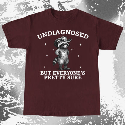 Raccoon Undiagnosed But Everyone's Pretty Sure, funny meme tee gift (view 10)