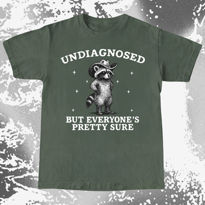 Raccoon Undiagnosed But Everyone's Pretty Sure, funny meme tee gift (view 7)