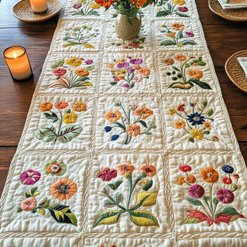 Petal Bliss Quilted Table Runner