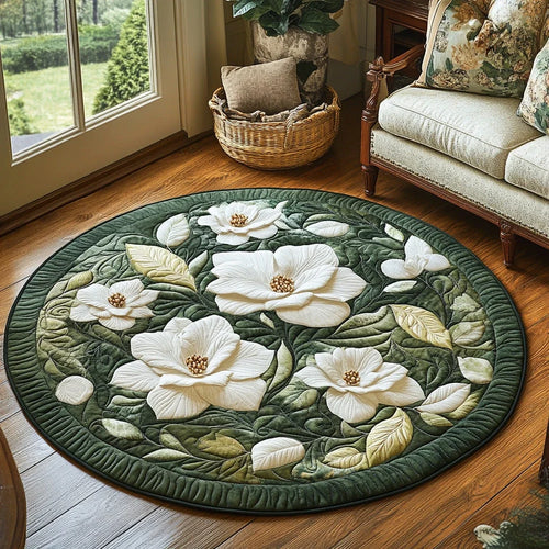 Petal Charm Quilted Round Mat
