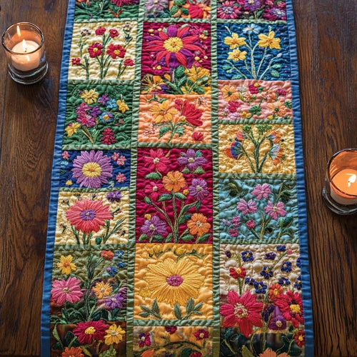 Petal Dance Quilted Table Runner