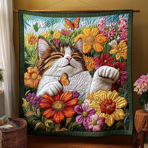 Petal Dreams Kitty Quilt Blanket