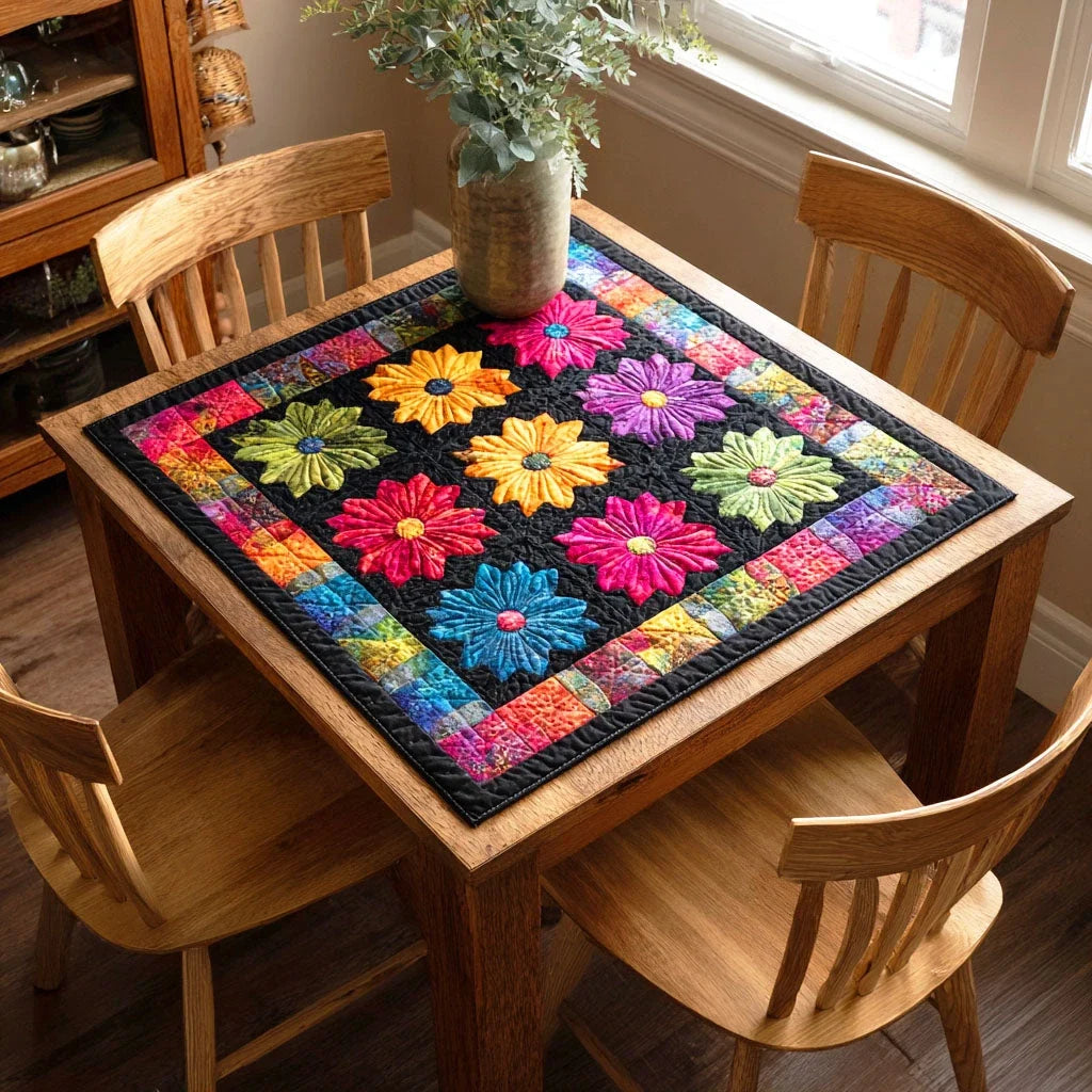 Petal Garden Glow Quilted Table Topper