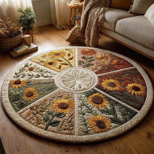 Petal Garden Quilted Round Mat