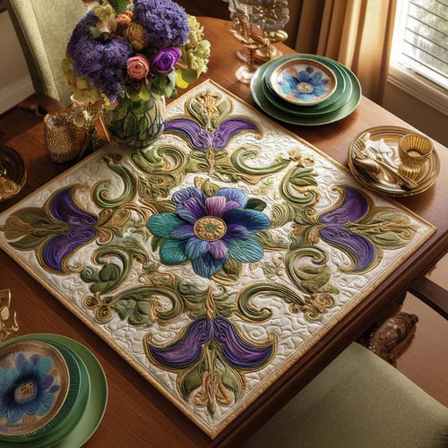 Petal Grace Quilted Table Topper