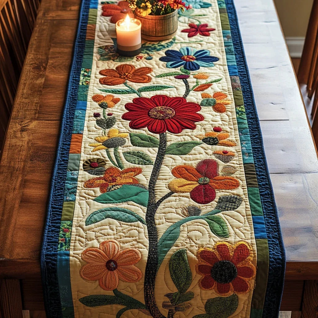 Petal Magic Quilted Table Runner