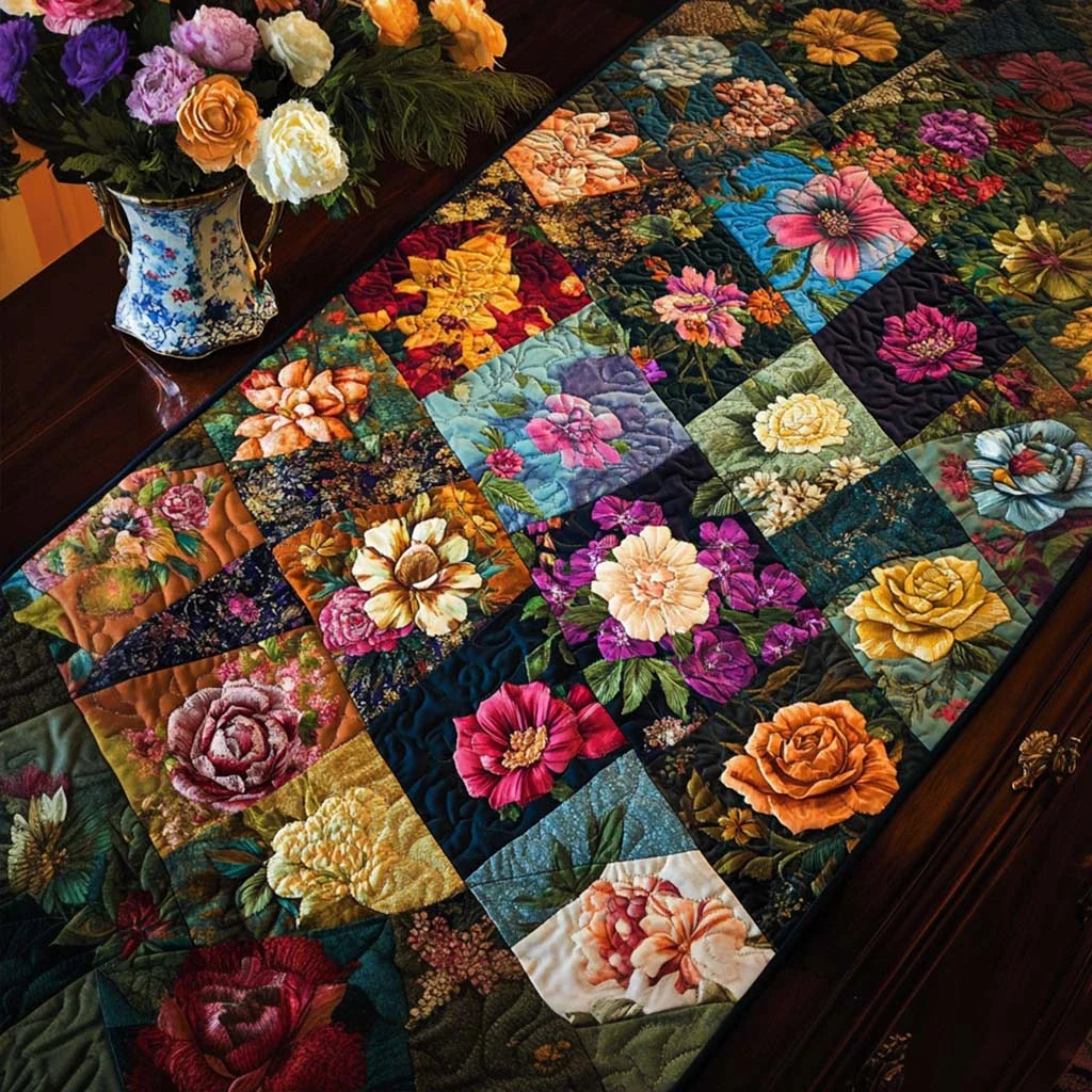 Petal Parade Quilted Table Runner