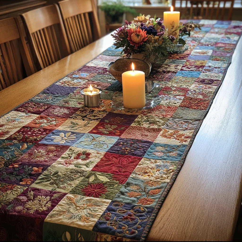 Petal Path Quilted Table Runner