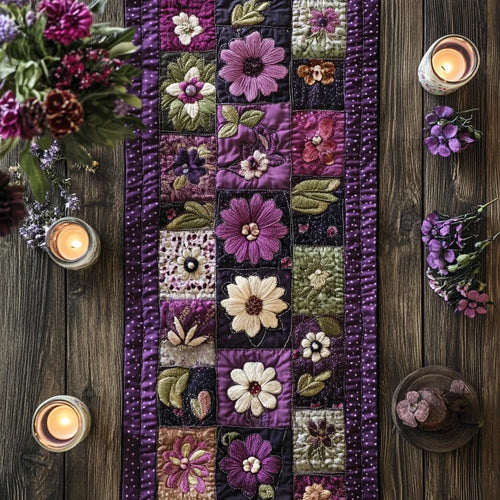 Petal Path Quilted Table Runner