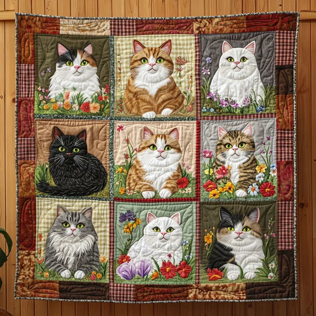 Petal Purr Quilt Blanket