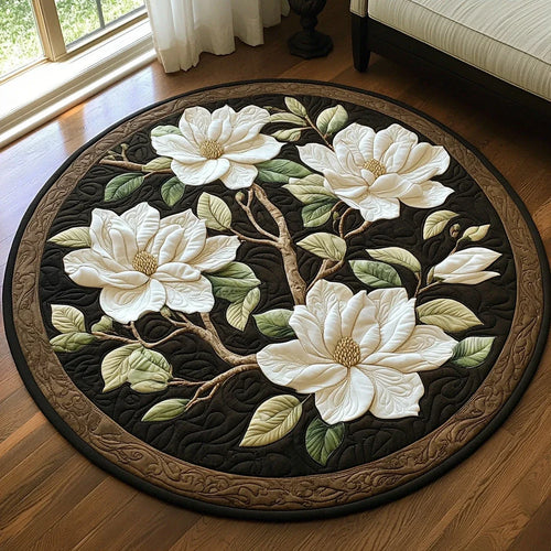 Petal Serenity Quilted Round Mat