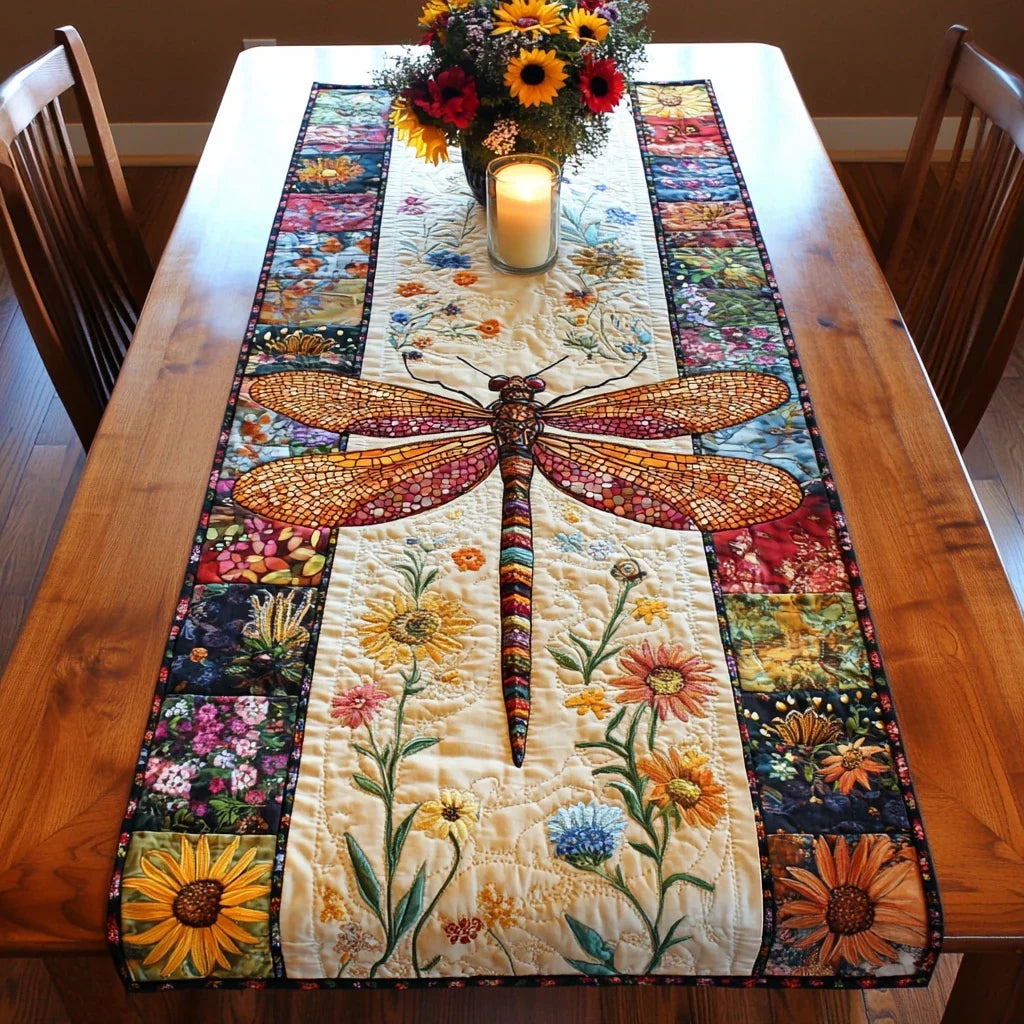 Petal Wings Quilted Table Runner