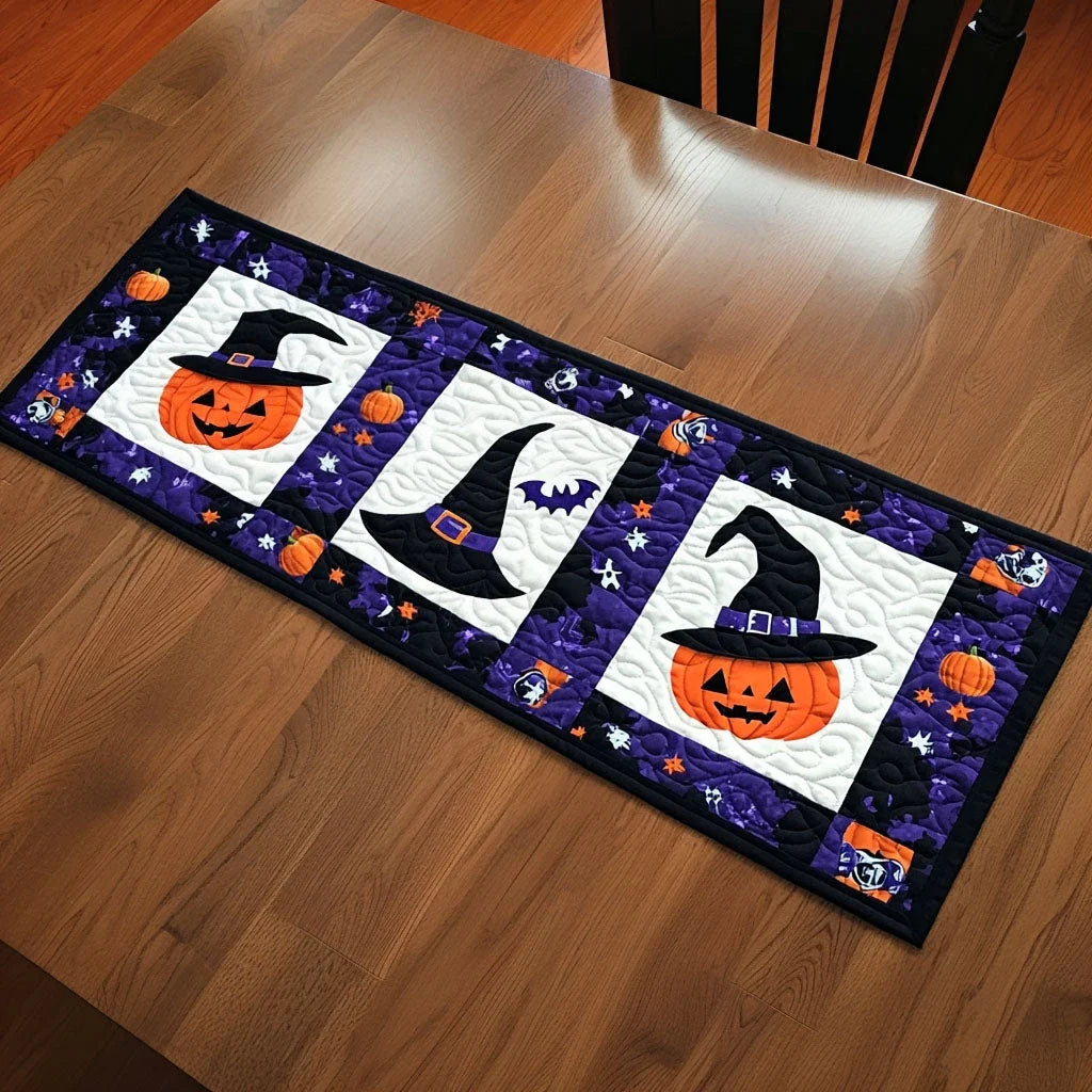 Phantom Pumpkins Quilted Table Runner