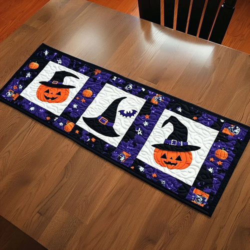 Phantom Pumpkins Quilted Table Runner