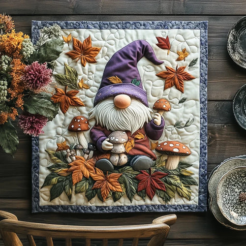Pie Gnome Quilted Table Topper