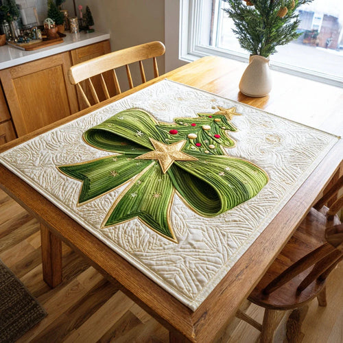 Pine Ribbon Quilted Table Topper
