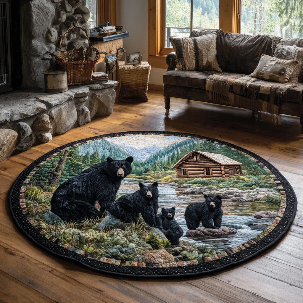 Pine Sentinel Quilted Round Mat