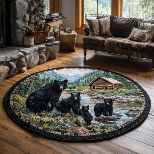 Pine Sentinel Quilted Round Mat