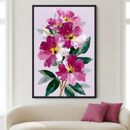 Pink Peony Garden Canvas Wall Art