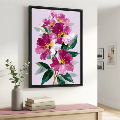 Pink Peony Garden Canvas Wall Art