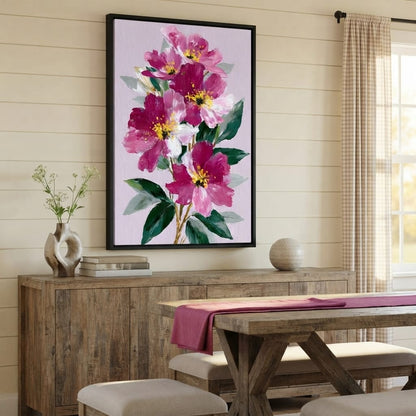 Pink Peony Garden Canvas Wall Art