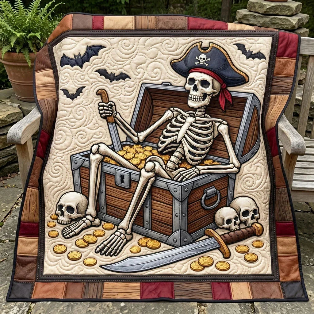 Pirate's Last Treasure Quilt Blanket