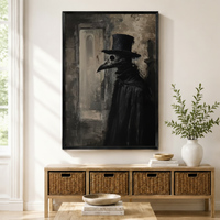Plague Doctor Dark Gothic Framed Canvas Art Wall Art