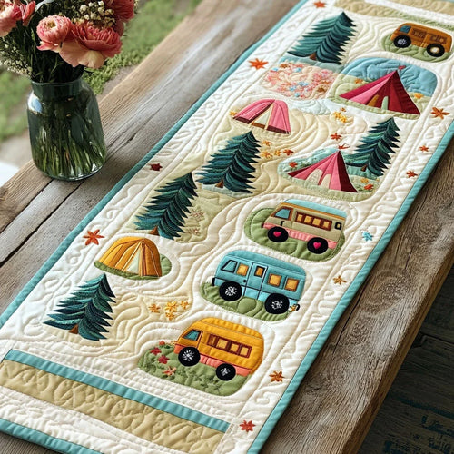 Playful Camp Vibes Quilted Table Runner