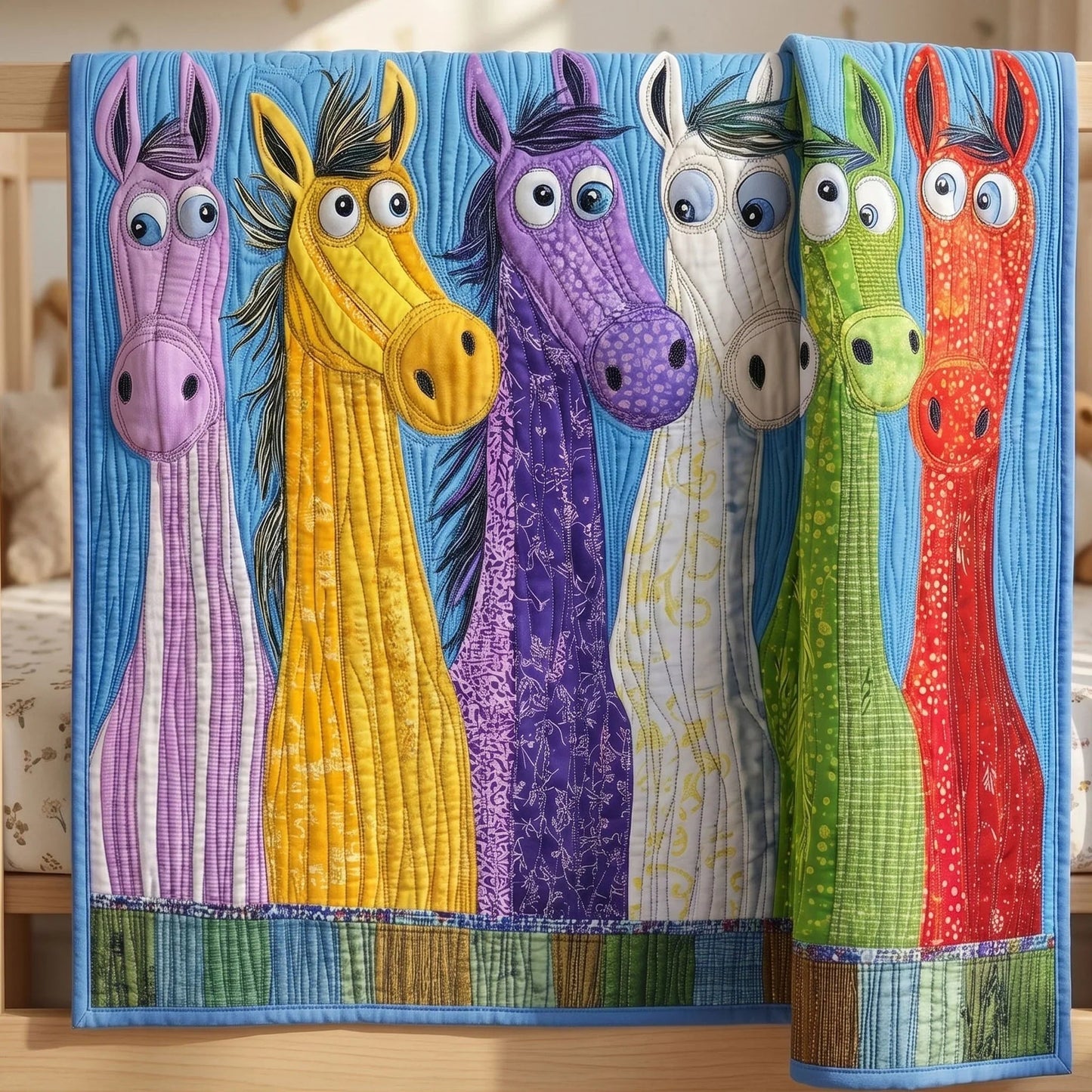 Playful Pony Quilt Blanket - Quilted Blanket by Wild and Way