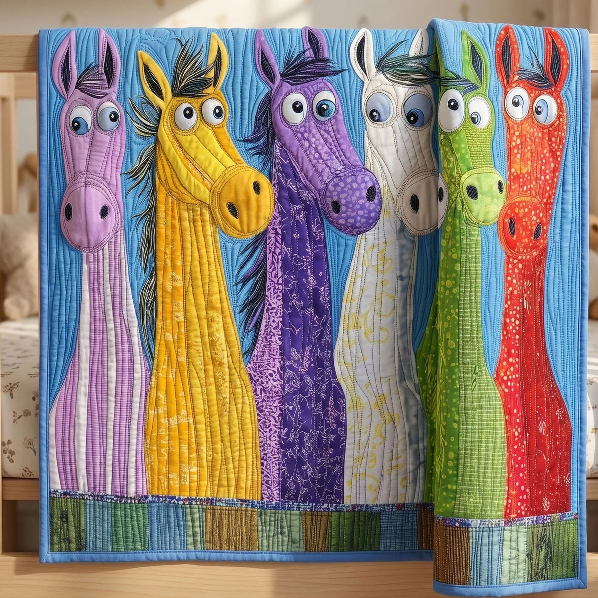 Playful Pony Quilt Blanket - Quilted Blanket by Wild and Way