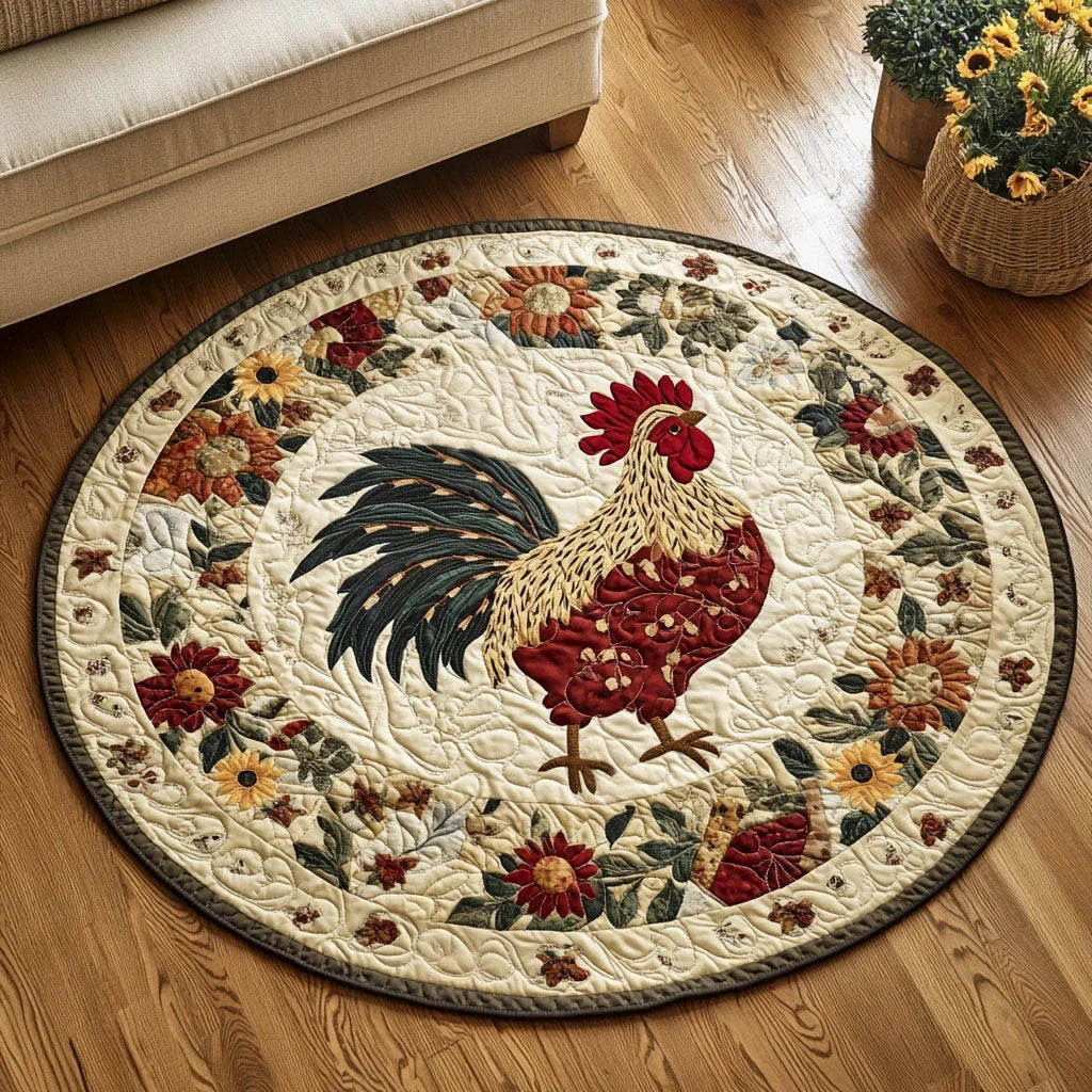 Plumed Paddock Quilted Round Mat