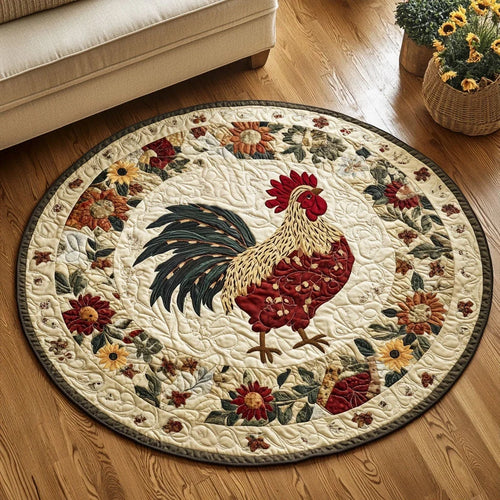 Plumed Paddock Quilted Round Mat