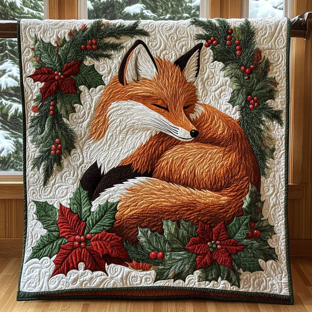 Poinsettia Dreams Quilt Blanket