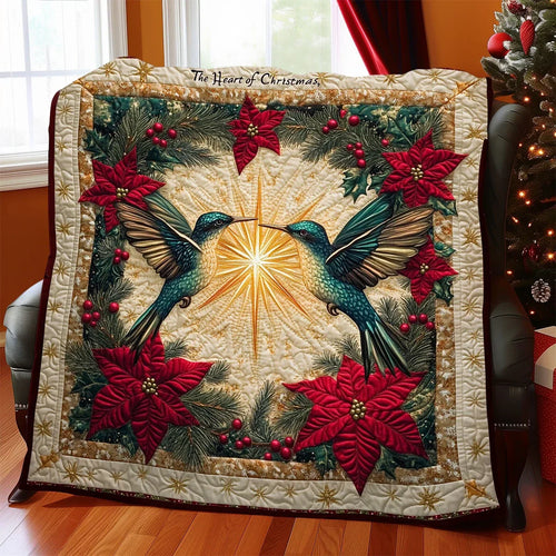 Poinsettia Flight Quilt Blanket