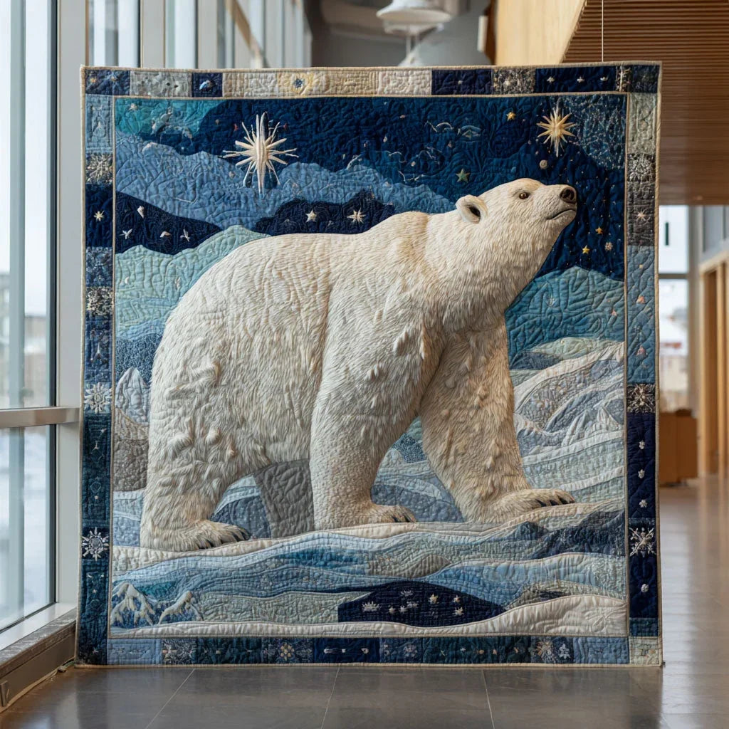 Polar Bear Majesty Quilt Blanket