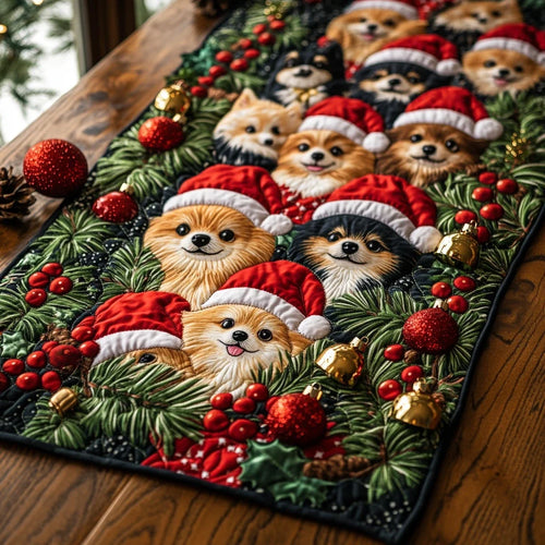 Pomeranian Joy Quilted Table Runner