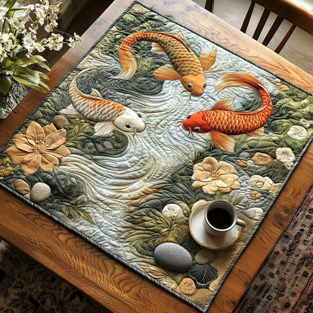 Pond Harmony Quilted Table Topper