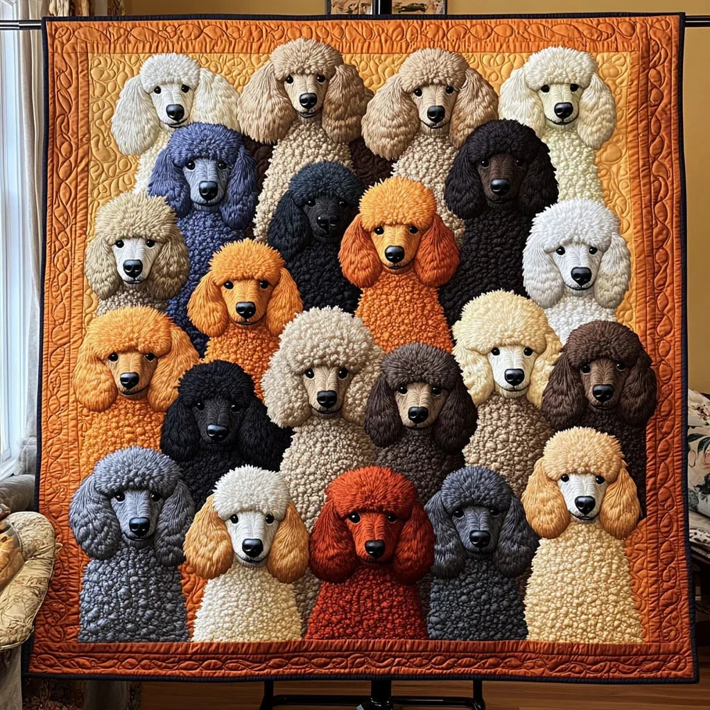 Poodle Cluster Quilt Blanket