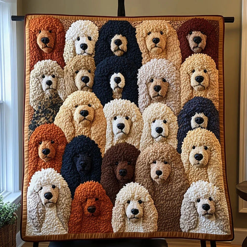 Poodle Garden Quilt Blanket