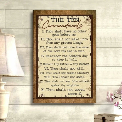 10 commandments wall art canvas (view 7)