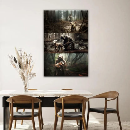no text he ran he rescued he carried wall art canvas print (Landscape) (view 10)