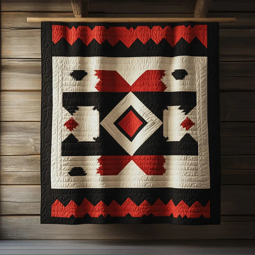 Power Geometry Quilt Blanket