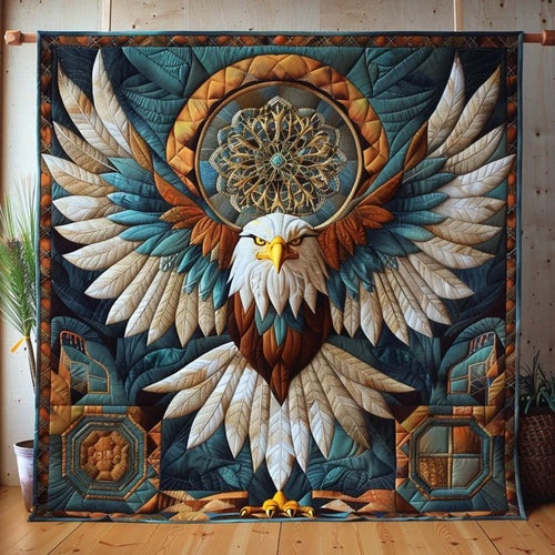 Powerful Eagle Quilt Blanket