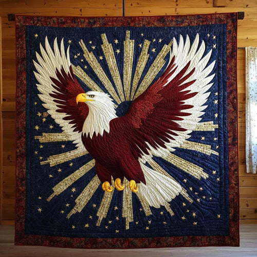 Powerful Eagle Quilt Blanket