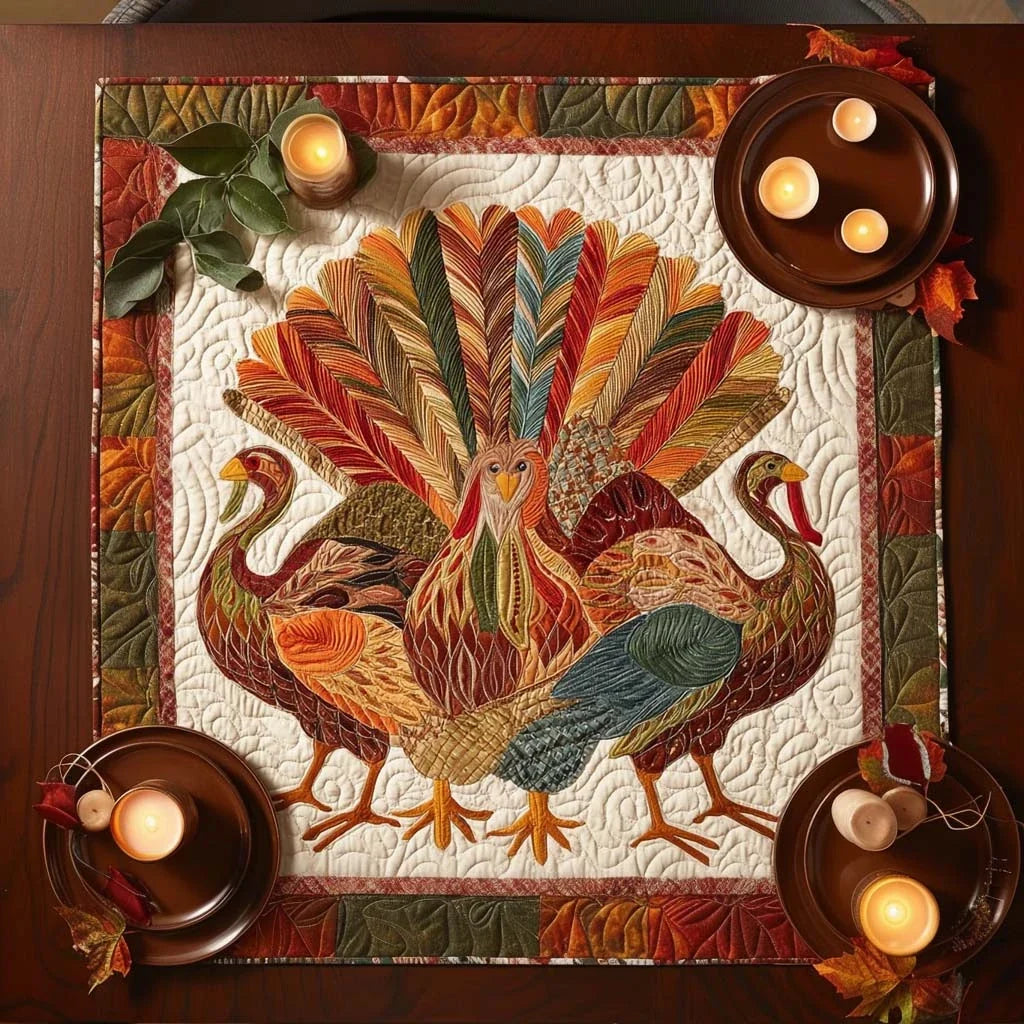 Prairie Parade Quilted Table Topper