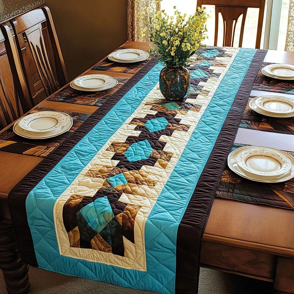 Prairie Patchwork Quilted Table Runner