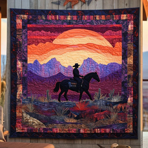 Prairie Sky Cowboy Quilt Blanket