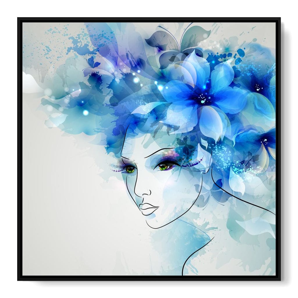 Woman with Floral Hat Canvas Wall Art