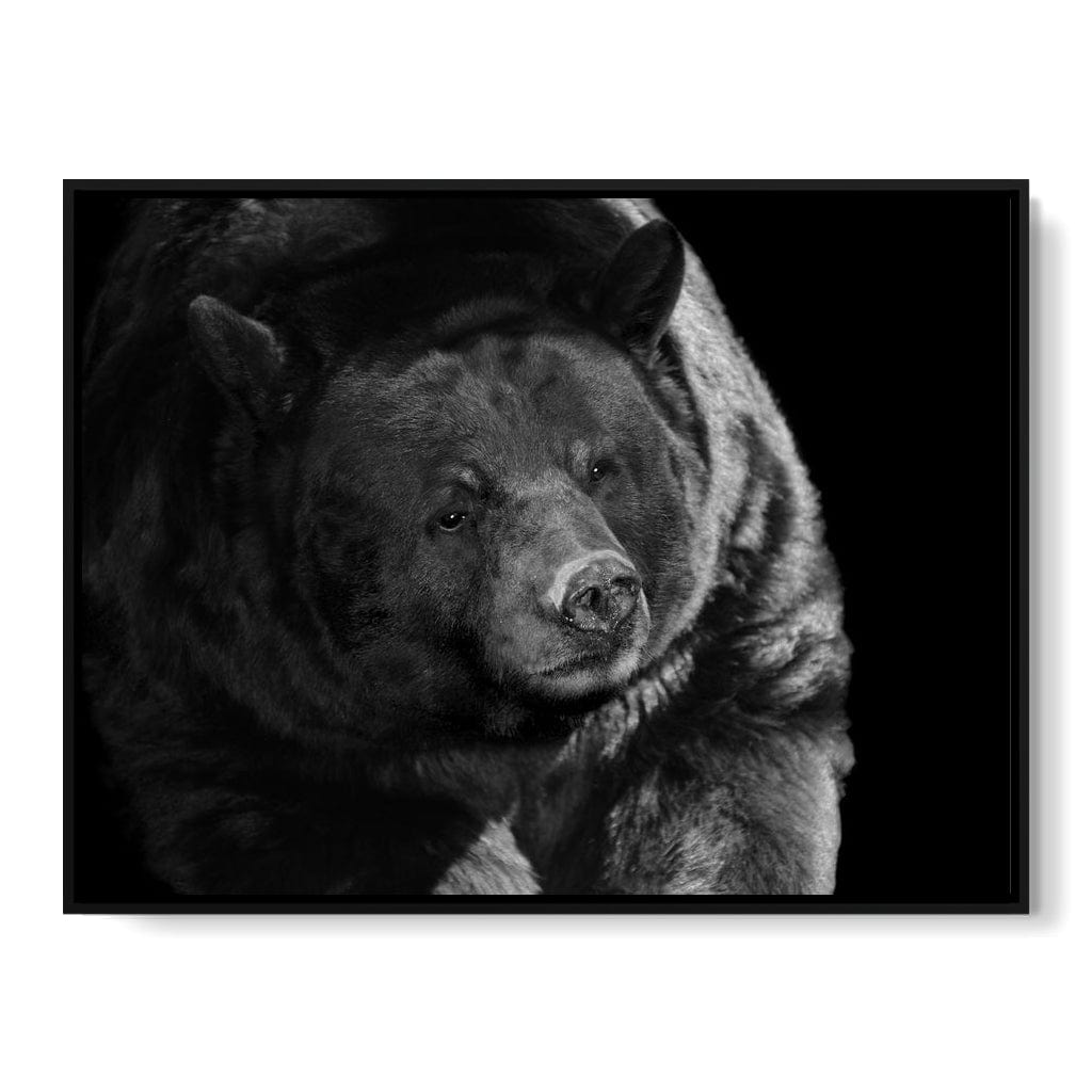 Black and White Bear Canvas Wall Art
