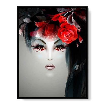 Geisha Portrait Canvas Wall Art